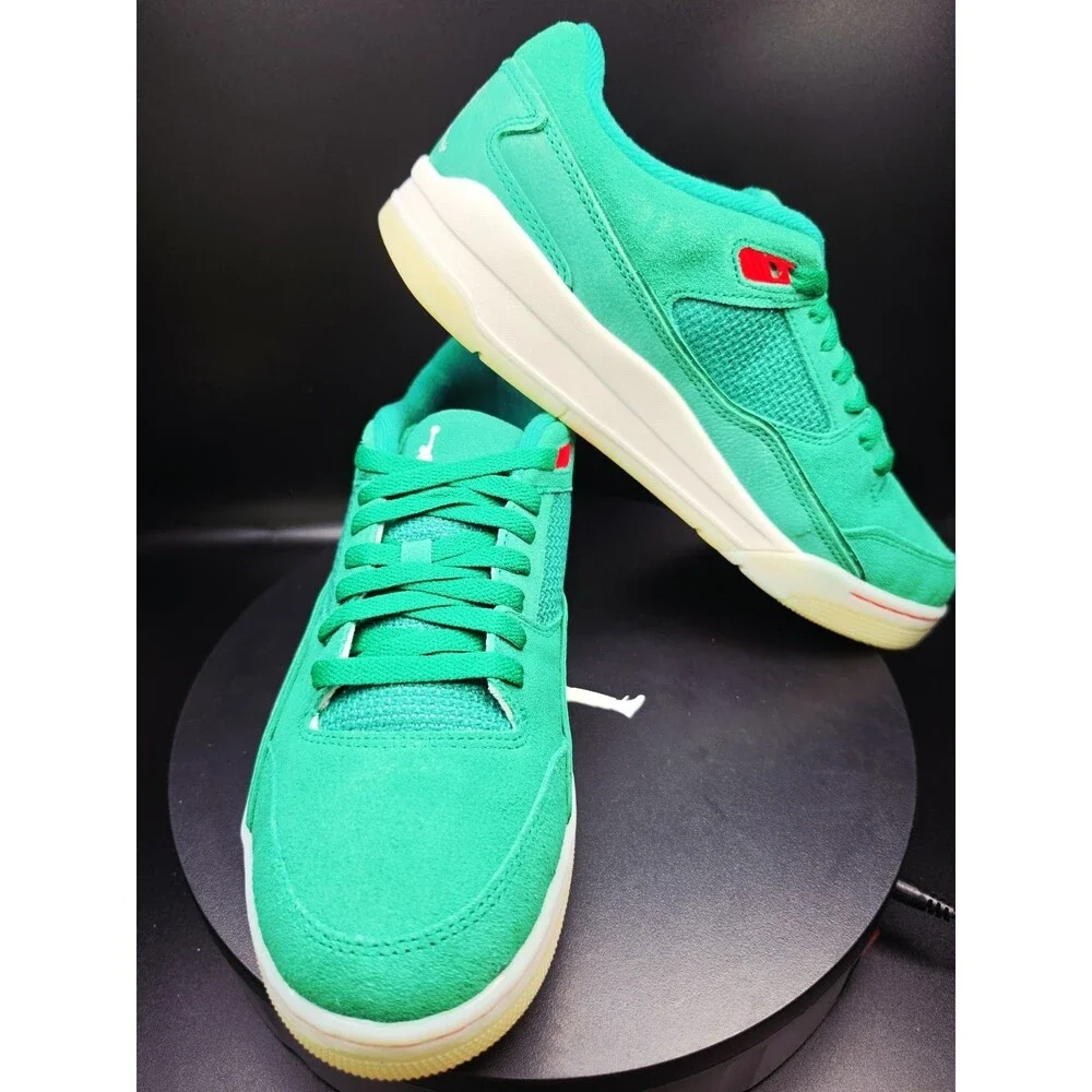 Jordan Flight Court Low Top Lace-Up Suede Sneaker Malachite/Sail US 10.5 MEN